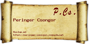 Peringer Csongor névjegykártya