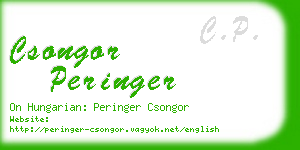 csongor peringer business card